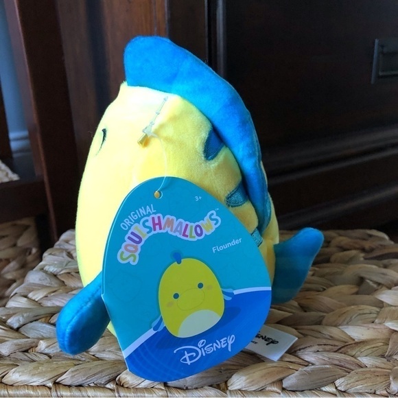Squishmallow Disney’s “The Little Mermaid” Flounder 10” - Picture 4 of 4